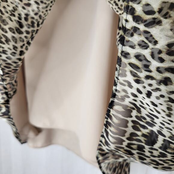 Lola & Sophie Leopard Print Poly Silk Sleeveless Tunic, M, NWT - Picture 8 of 13